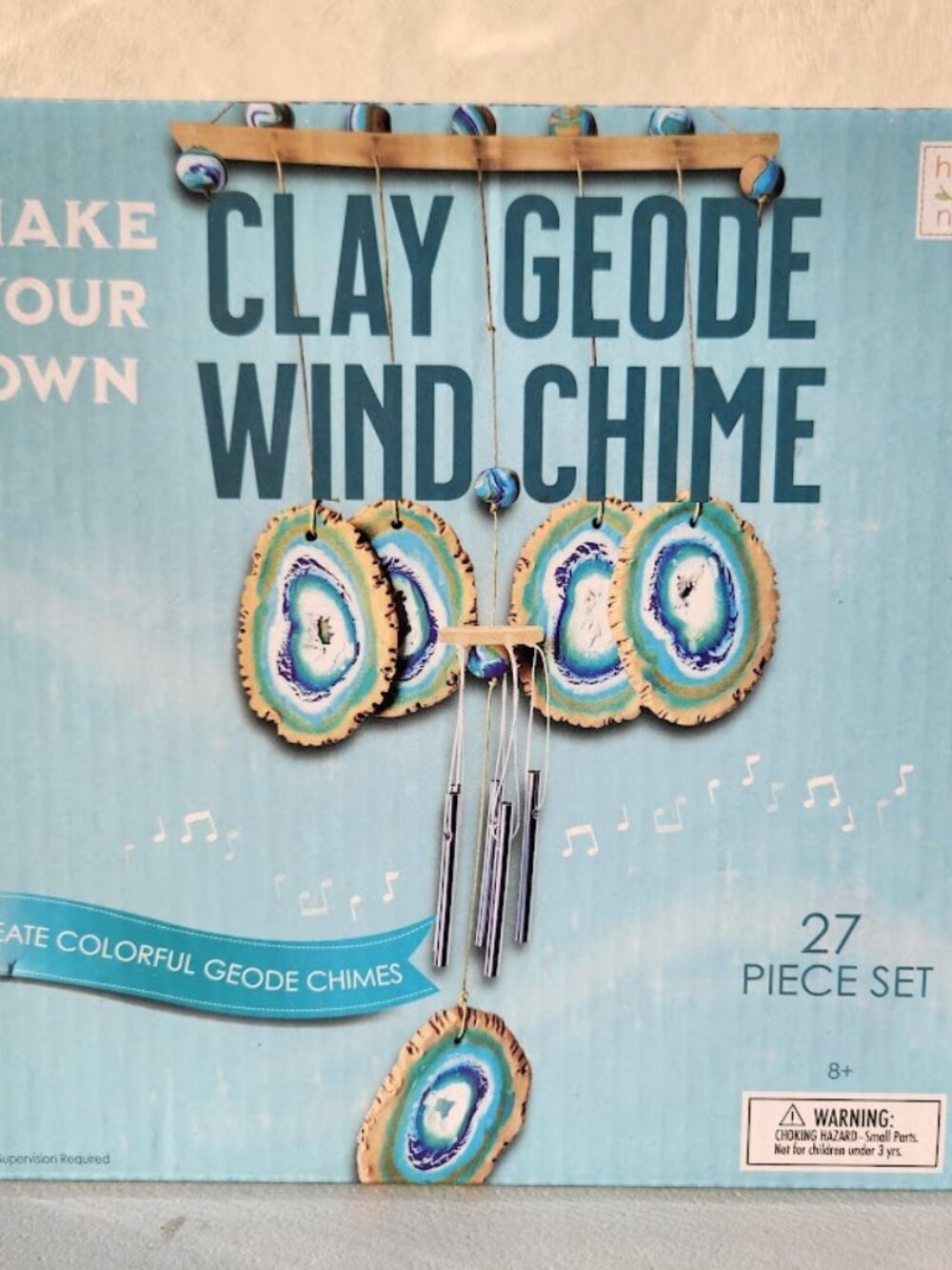 NEW Make Your Own Clay Geode Wind Chime DIY Craft Kit Toy CHRISTMAS GIFT Stockin